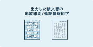 出力した紙文書の地紋印刷/追跡情報印字